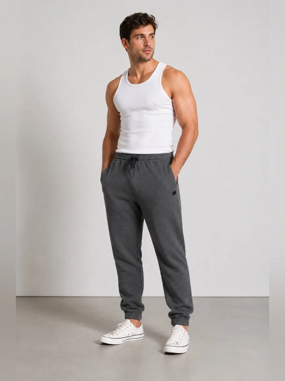 Lunya Men’s Restore Double Faced Gray Jogger Sweatpants Large NEW Luxury Soft - Picture 2 of 9
